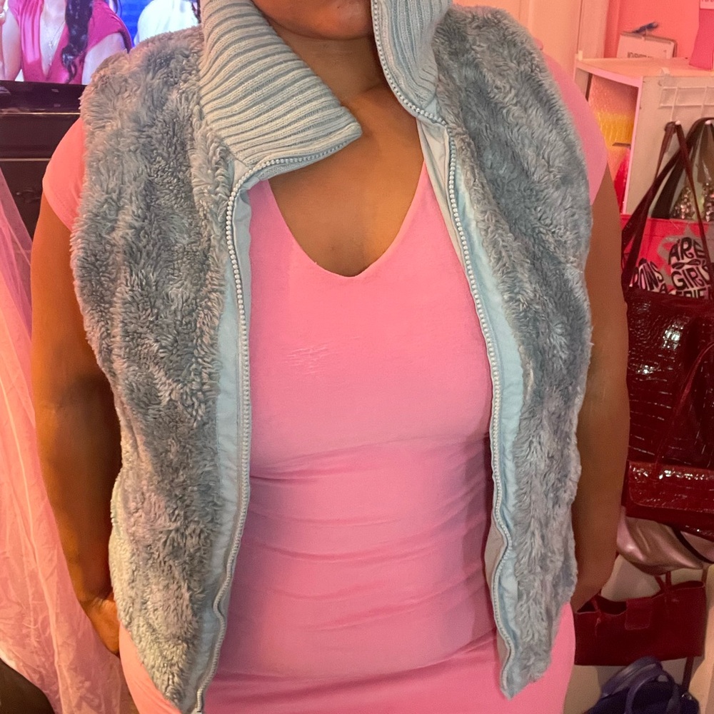 Reversible Charter Club Blue Fleece Vest